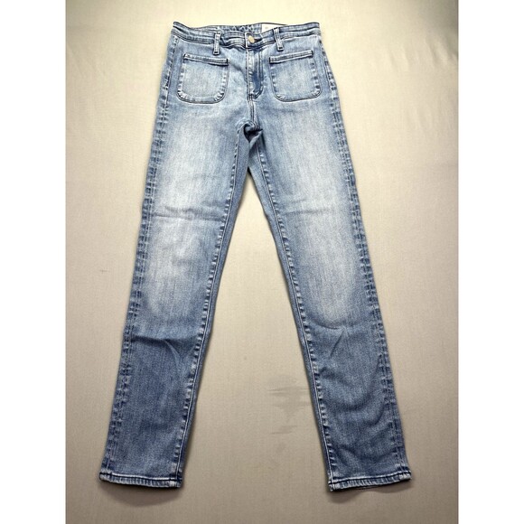 Anthropologie AG Retro Stevie Slim Straight Jeans Size‎ 26R Mid Rise Light Wash - Picture 1 of 16